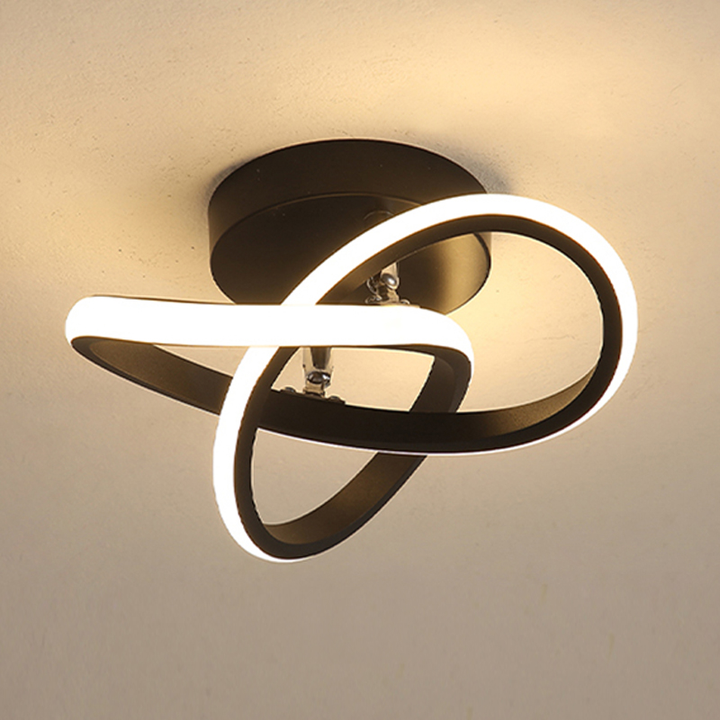 Moderne Led Deckenleuchte Im Design Einer Gedrehten Schleife