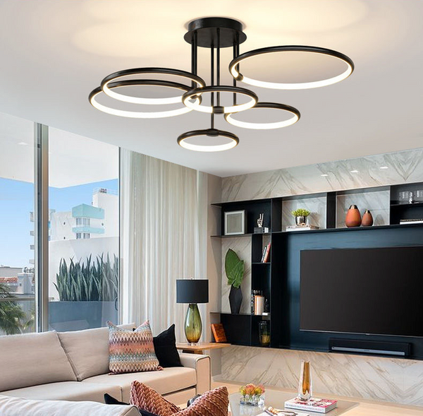 Moderne Mehreren Ringen schwebendem Design LED-Deckenleuchte