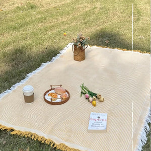 Große Boho-Strick-Picknickdecke