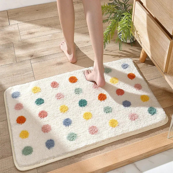 Polka Tupfen Schnell Trocken Weich Badematte