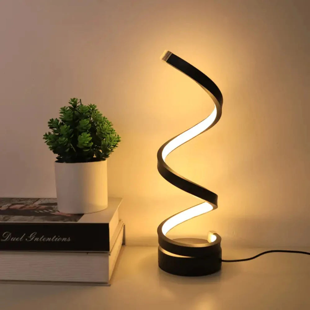 Moderne Spirale LED-Tischlampe