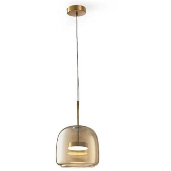Moderne Glaskuppel LED Pendel-Deckenleuchte