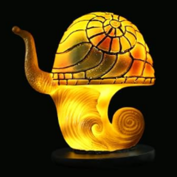 Buntglas Pilz LED Tischlampe