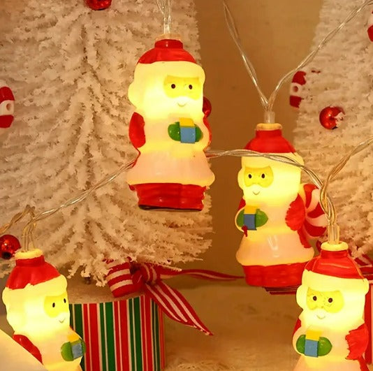 Weihnachts LED Lichterkette Mit Weihnachtsmann Motiv