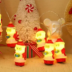 Weihnachts LED Lichterkette Mit Weihnachtsmann Motiv