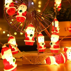 Weihnachts LED Lichterkette Mit Weihnachtsmann Motiv