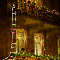 Beweglicher Kletternder Weihnachtsmann Mit LED Weihnachts Beleuchtung