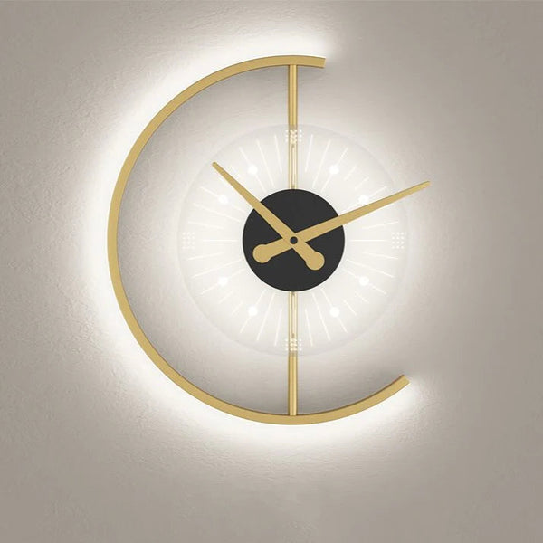 Moderne dekorative LED-Wanduhr mit rundem Zifferblatt
