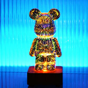 Feuerwerkseffekt LED Bär Tischlampe