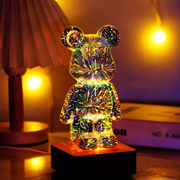 Feuerwerkseffekt LED Bär Tischlampe