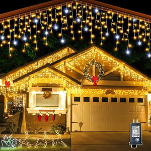 LED Weihnachtslichterkette Mit Eiszapfen Für Den Außenbereich