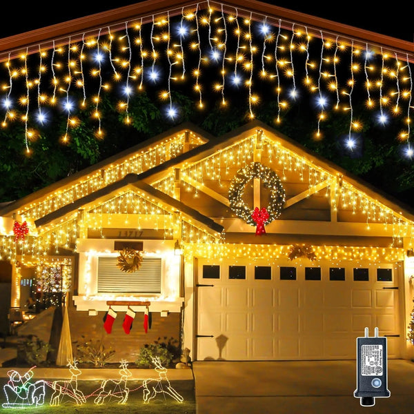 LED Weihnachtslichterkette Mit Eiszapfen Für Den Außenbereich