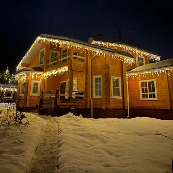 LED Weihnachtslichterkette Mit Eiszapfen Für Den Außenbereich
