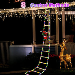 Beweglicher Kletternder Weihnachtsmann Mit LED Weihnachts Beleuchtung
