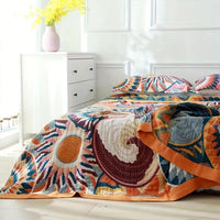 Bunte Boho Geometrische Überwurf Decke