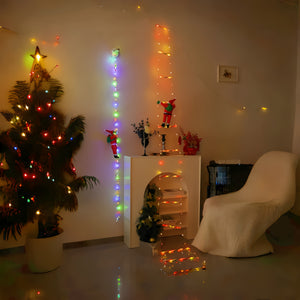 Beweglicher Kletternder Weihnachtsmann Mit LED Weihnachts Beleuchtung