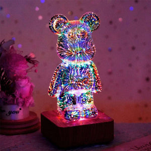 Feuerwerkseffekt LED Bär Tischlampe