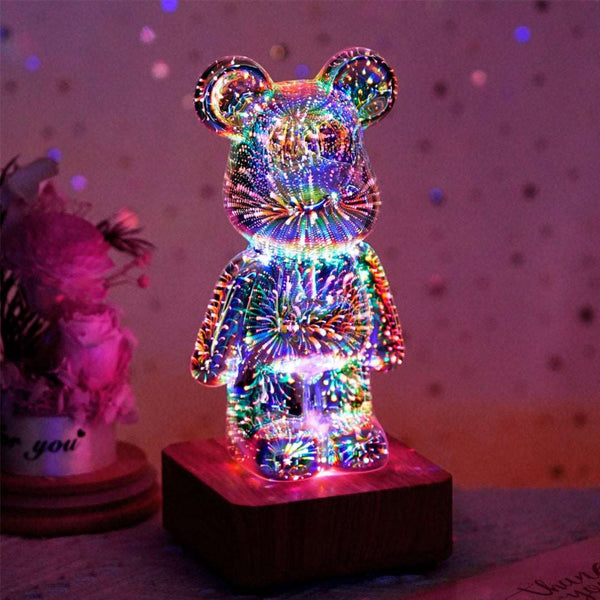 Feuerwerkseffekt LED Bär Tischlampe