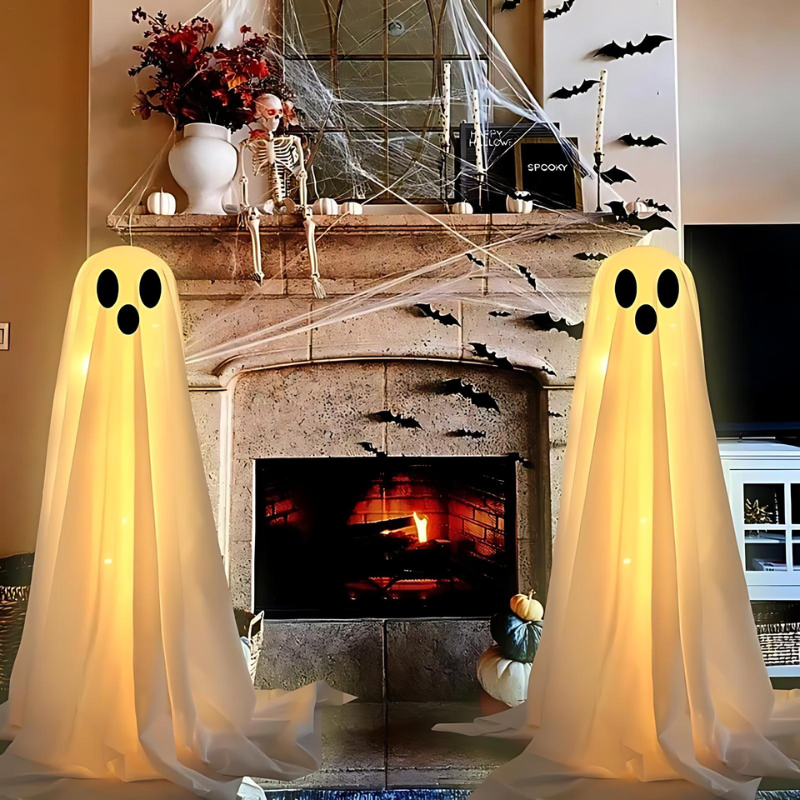 Gespenster Halloween Deko Bodenleuchten