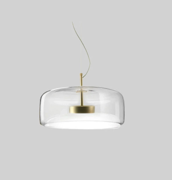 Moderne Glaskuppel LED Pendel-Deckenleuchte