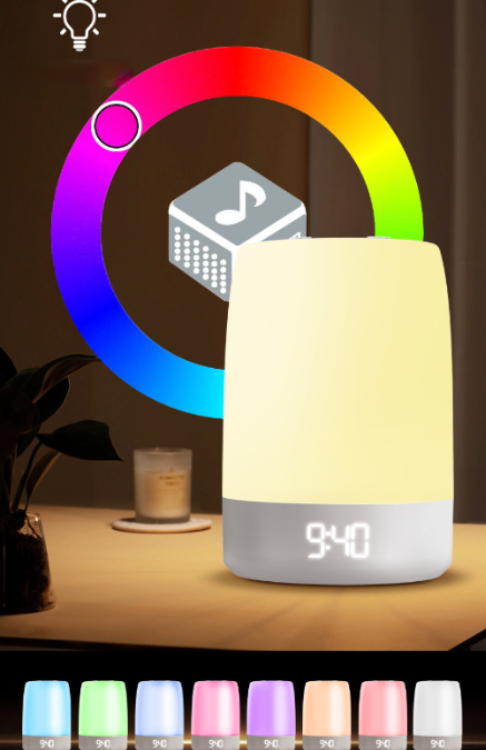 Intelligente Wecklampe mit Touch-Bedienung und LED-Uhr