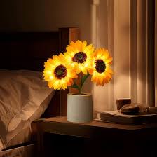 Sonnenblume LED Moderne Tischlampe