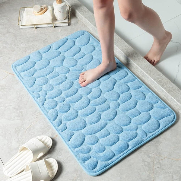Weiche Badematte mit Kieselstein-Muster