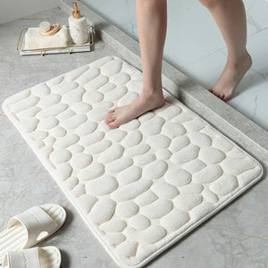 Weiche Badematte mit Kieselstein-Muster