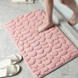 Weiche Badematte mit Kieselstein-Muster