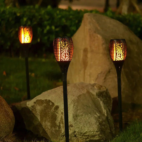 Solar Gartenlaterne mit Flammeneffekt für Draußen