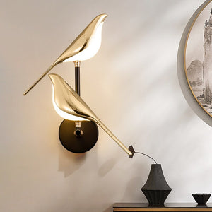 Moderne LED Wandleuchte Innen im Vogel-Gestaltung