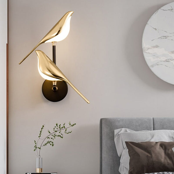Moderne LED Wandleuchte Innen im Vogel-Gestaltung