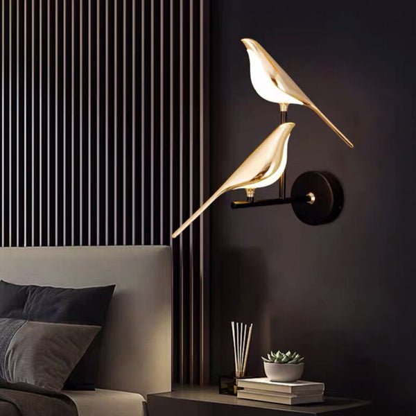 Moderne LED Wandleuchte Innen im Vogel-Gestaltung