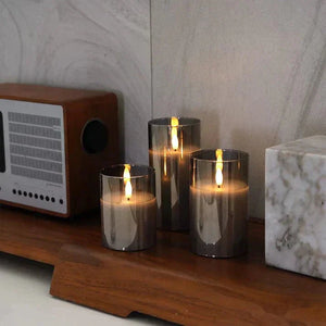 Elegante Flackerndes LED-Kerzen-Set