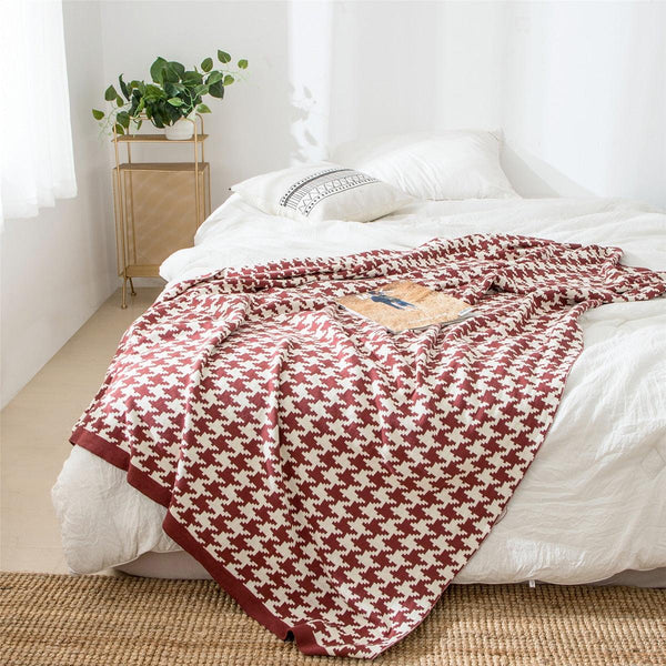 Karierte Weich Kuscheldecke