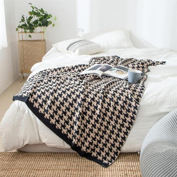 Karierte Weich Kuscheldecke