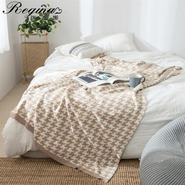 Karierte Weich Kuscheldecke