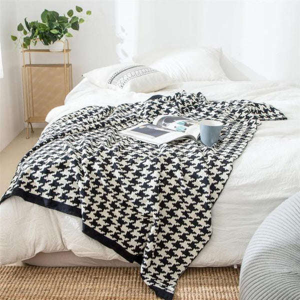 Karierte Weich Kuscheldecke