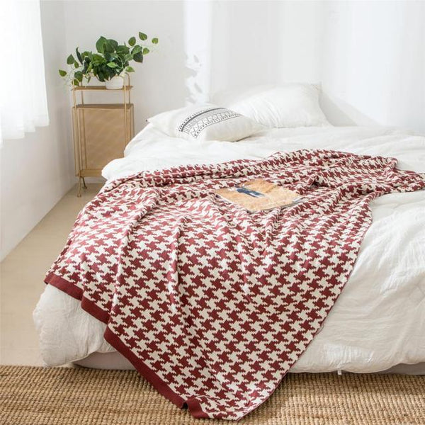 Karierte Weich Kuscheldecke