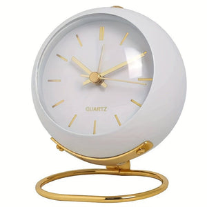 Retro-Tischwecker mit goldenem Ständer
