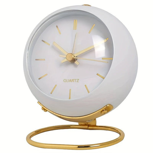 Retro-Tischwecker mit goldenem Ständer