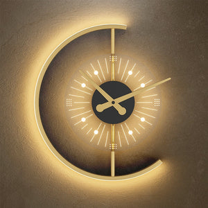 Moderne dekorative LED-Wanduhr mit rundem Zifferblatt