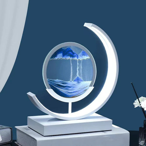 Sandlight Tischleuchte mit 3D Treibsand Gestaltung