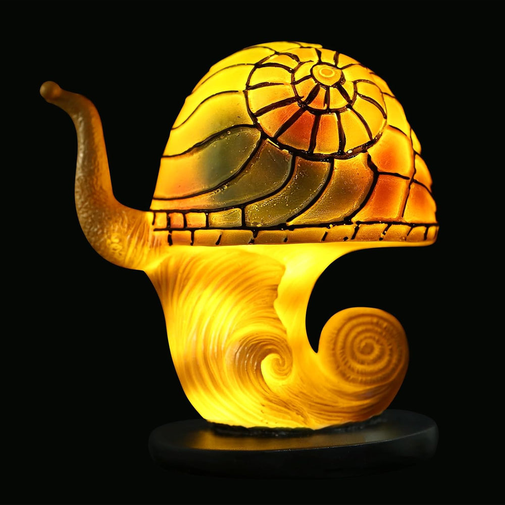 Buntglas Pilz LED Tischlampe