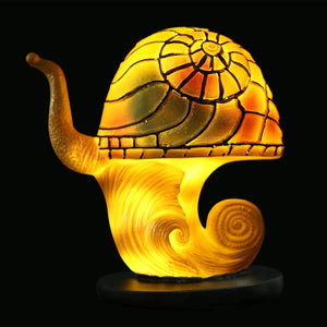 Buntglas Pilz LED Tischlampe