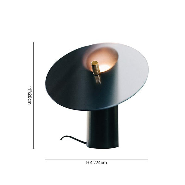 Moderne LED-Tischleuchte mit Scheibenschirm