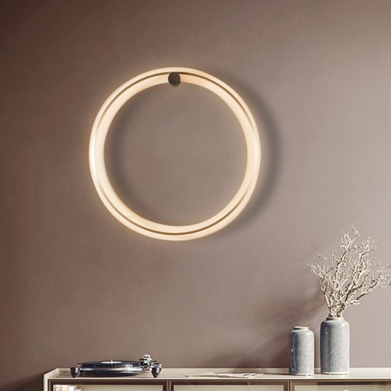 Moderne LED-Wandleuchte Rund