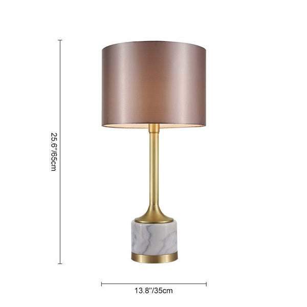 Moderne LED Tischleuchte mit Zylindrischem Schirm