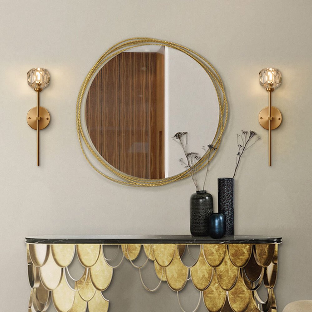 Moderne Wandleuchte mit Schirm und Vertikalem Stabdesign