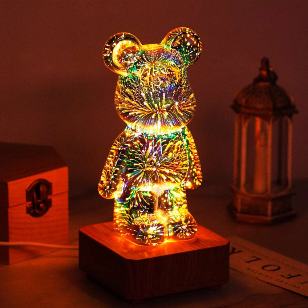 Feuerwerkseffekt LED Bär Tischlampe